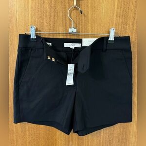 LOFT Black Tailored Stretch Mid Shorts
